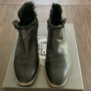 Silent D Square Cut Leather Booties